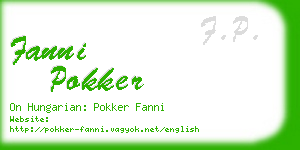 fanni pokker business card